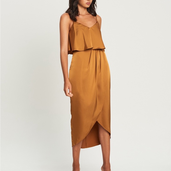 Blue Asymmetrical Ruffled Wrap Sundress - Picture 3 of 4